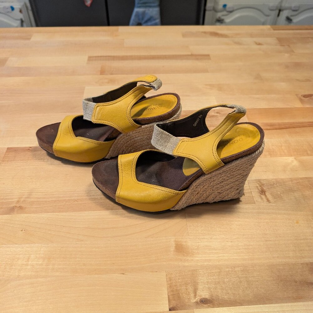 Donald J. Pliner Leather wedge sandals